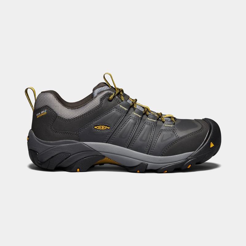 Keen Boulder Waterproof Steel Toe Mens Work Shoes Black Factory Outlet NZ (4579-STDLQ)